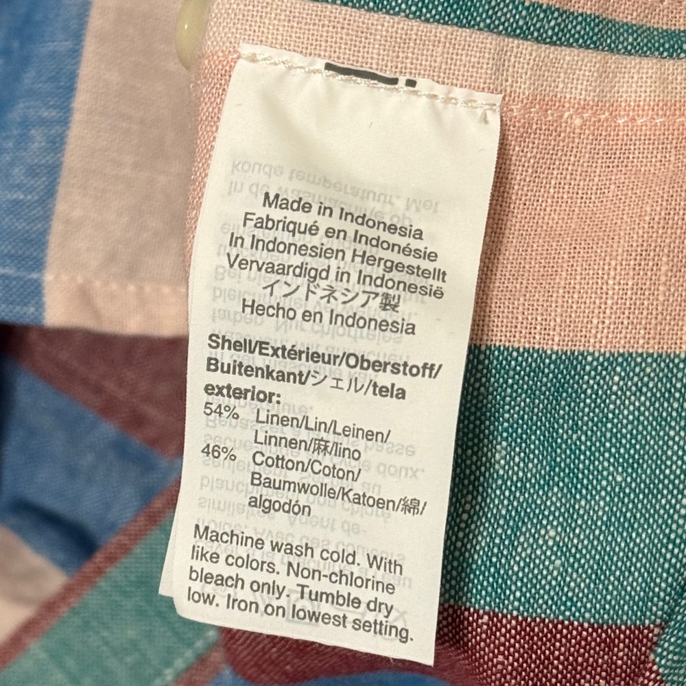 Madewell Central Shirtdress in Flagstaff Stripe Size XS Oversized Linen Button - Picture 8 of 8